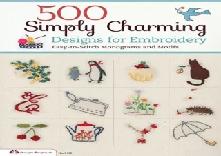 Ebook (download) 500 Simply Charming Designs for Embroidery: Easy-to-Stitch Mono