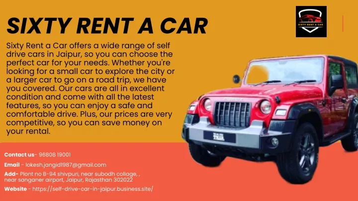 sixty rent a car sixty rent a car offers a wide