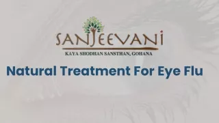 Natural Treatment For Eye Flu