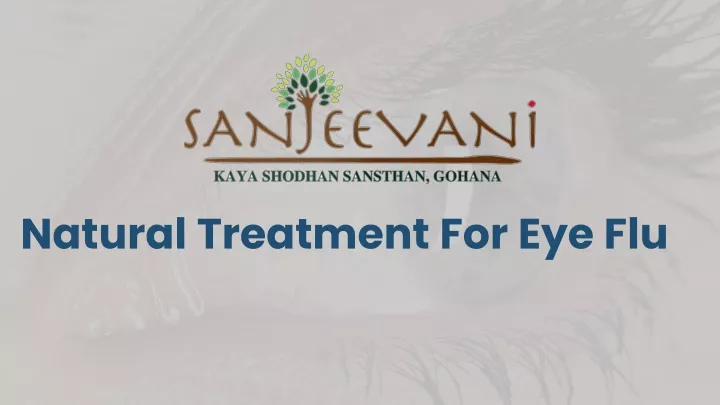 natural treatment for eye flu