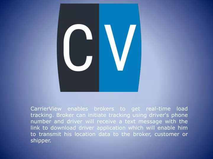 carrierview tracking broker can initiate tracking
