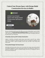Unlock Your Dream Space with Design-Build Construction Services in Dallas1 - slide 1