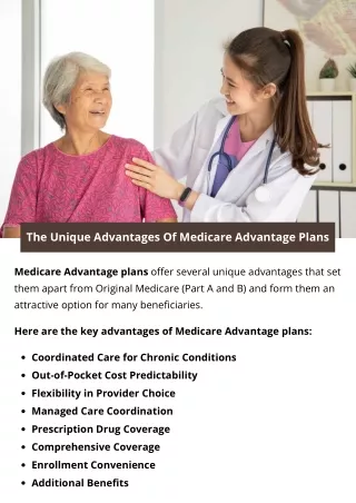 the unique advantages of medicare advantage plans