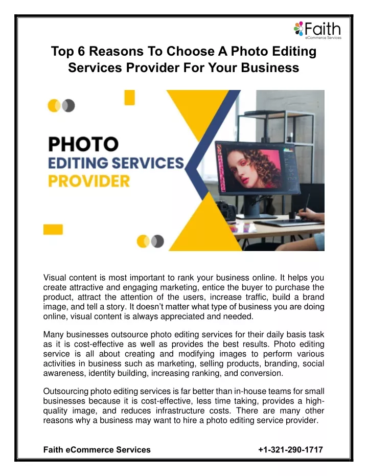 top 6 reasons to choose a photo editing services