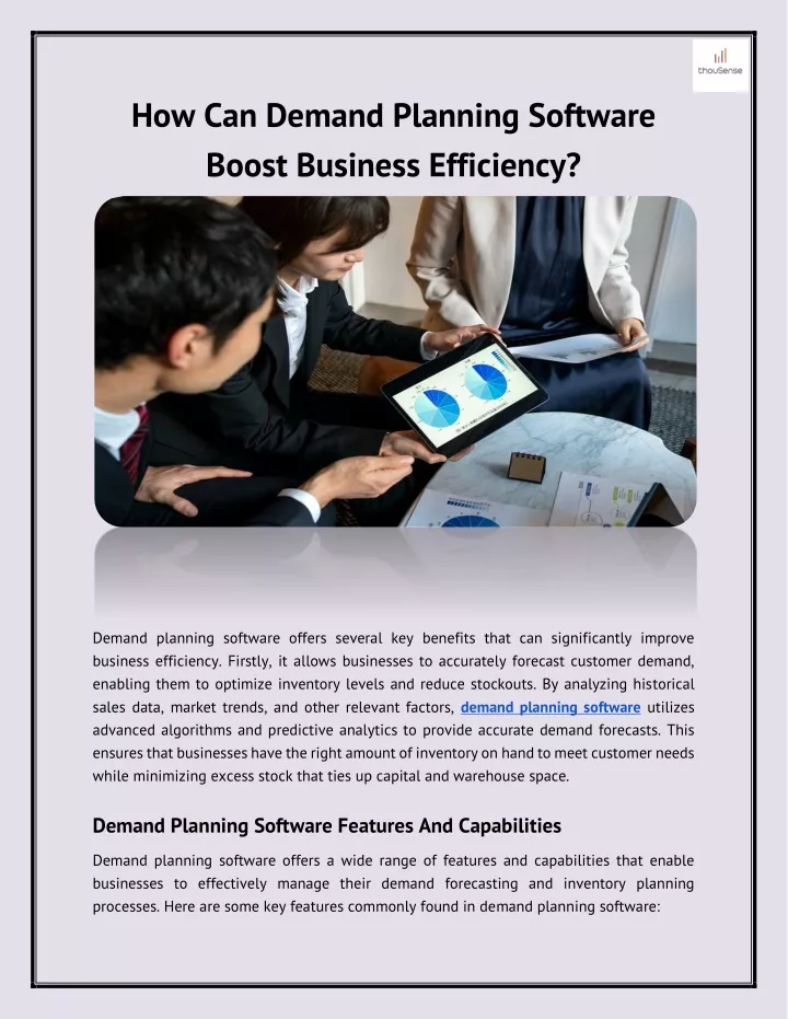 how can demand planning software boost business