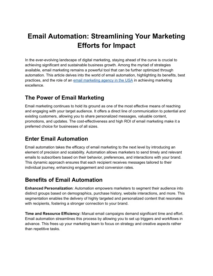email automation streamlining your marketing