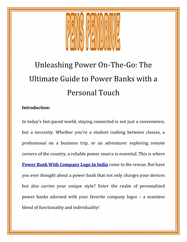 unleashing power on the go the