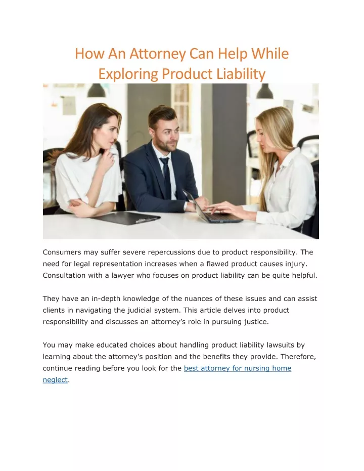 how an attorney can help while exploring product