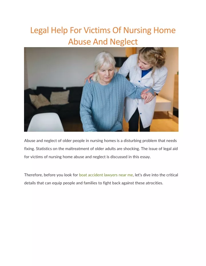 legal help for victims of nursing home abuse