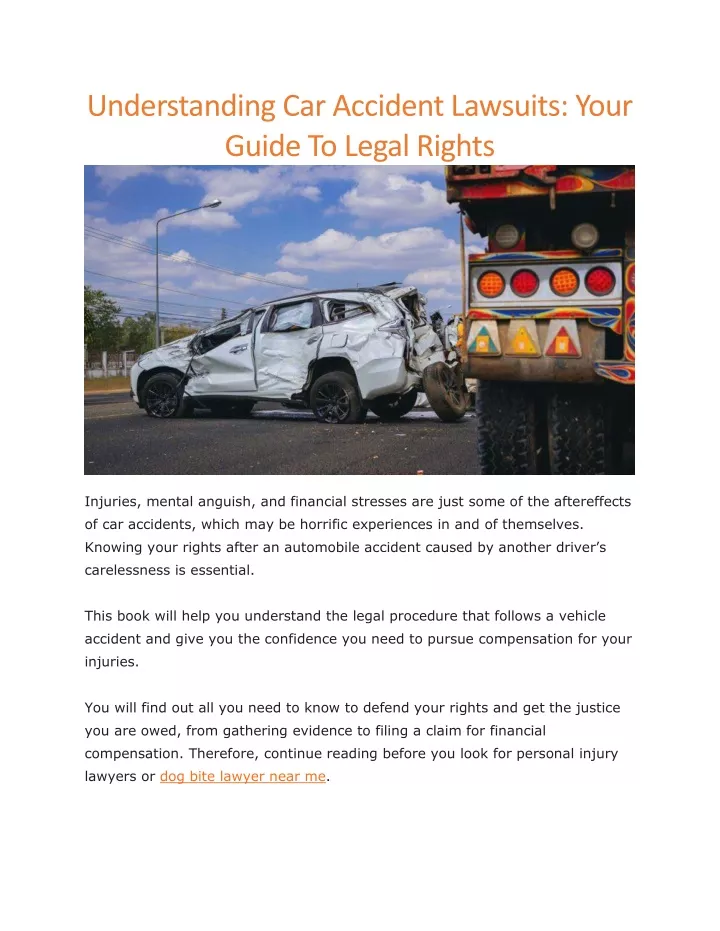 understanding car accident lawsuits your guide