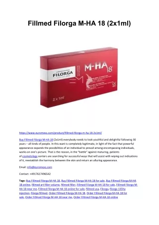 Fillmed Filorga M-HA 18 (2x1ml)