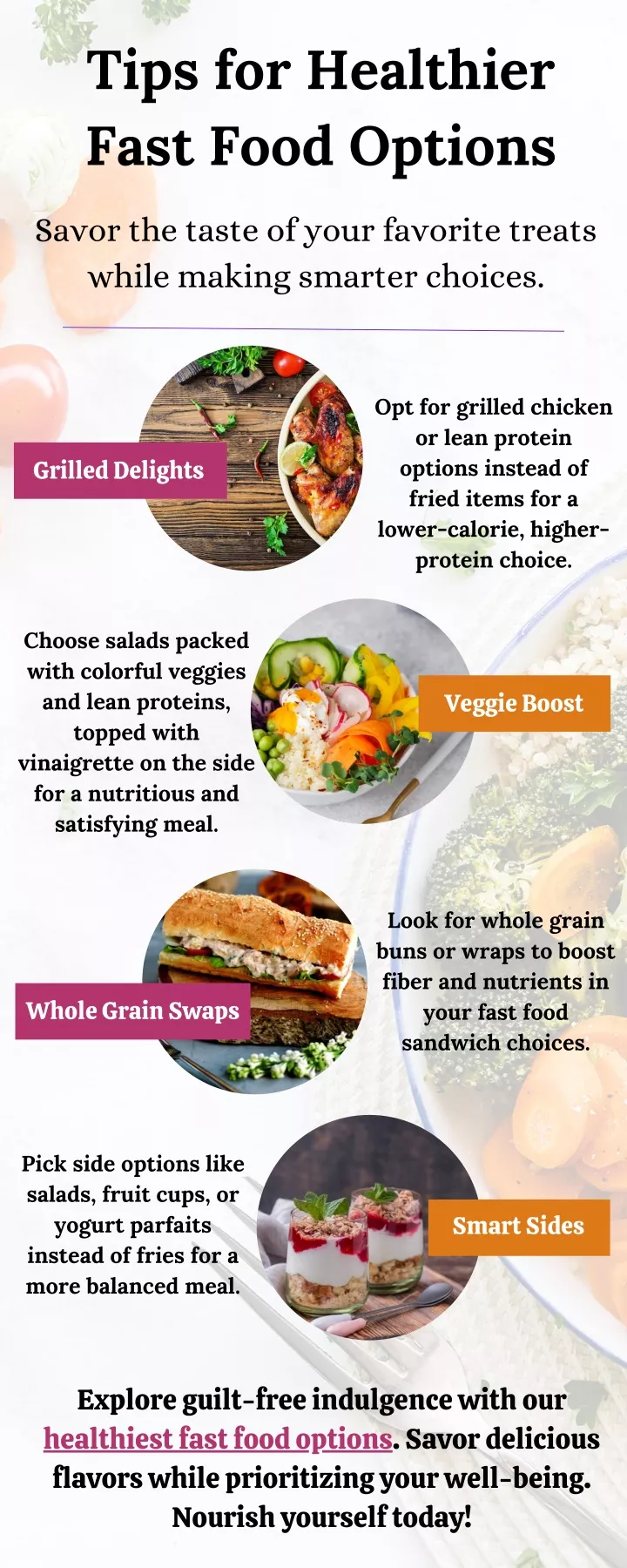 tips for healthier fast food options
