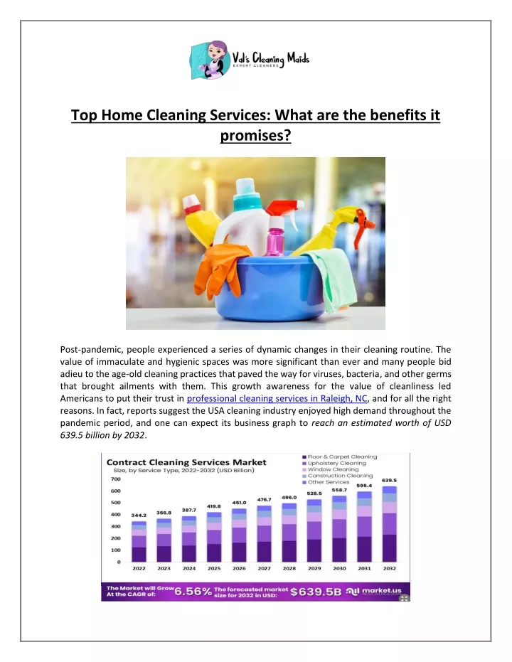 top home cleaning services what are the benefits