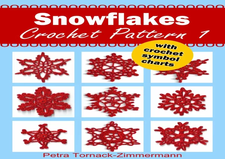 snowflakes crochet pattern 1 with crochet symbol