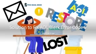 Solution to Fix AOL Blerk Error Code 5