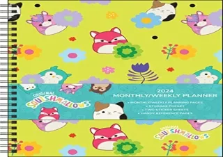 PDF Download Squishmallows 12-Month 2024 Monthly/Weekly Planner Calendar