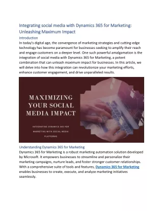 integrating integrating social media social media