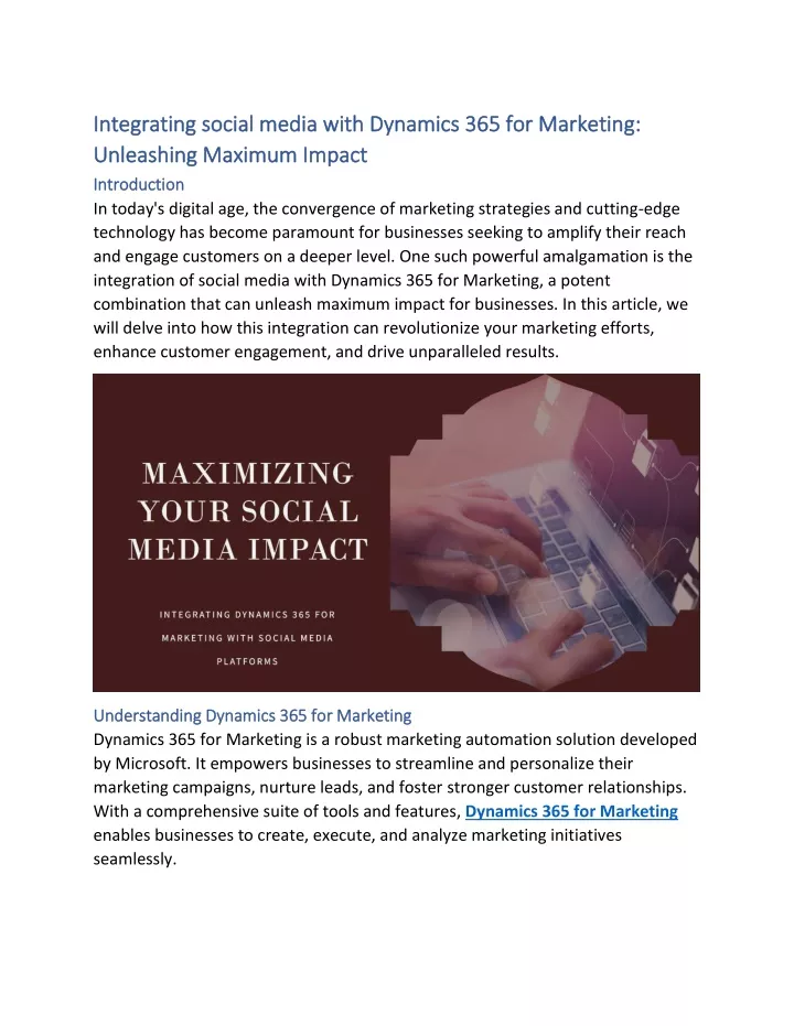 integrating integrating social media social media