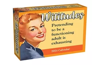 Download (PDF) Wititudes 2024 Day-to-Day Calendar: Pretending to Be a Functionin