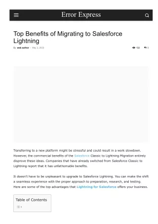Top Benefits of Migrating to Salesforce Lightning