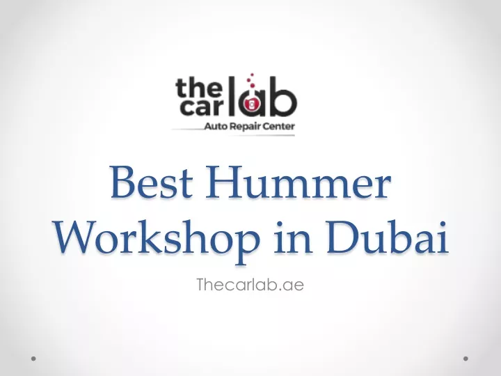 best hummer workshop in dubai
