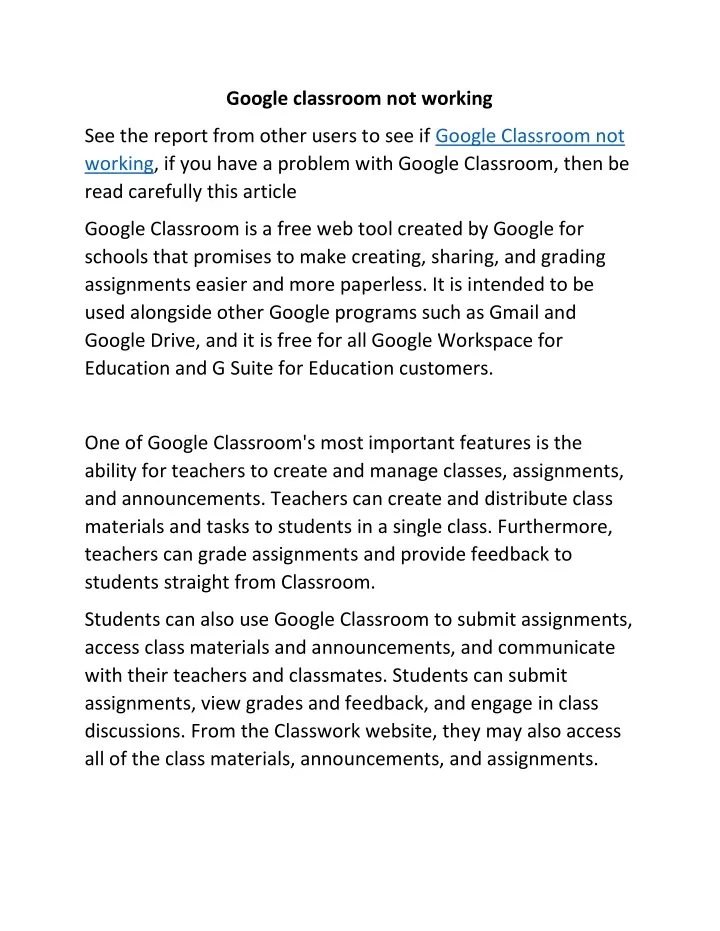 ppt-google-classroom-not-working-powerpoint-presentation-free