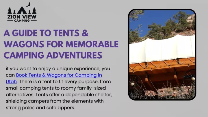 a guide to tents wagons for memorable camping