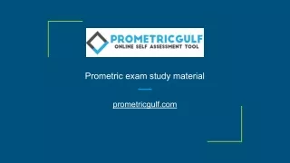 Prometric exam study material