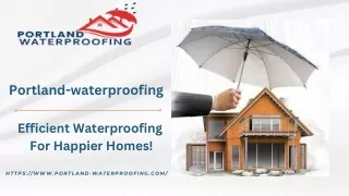 Efficient Waterproofing  ​For Happier Homes