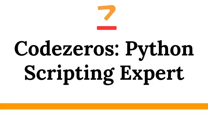 codezeros python scripting expert