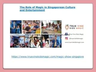 The Role of Magic in Singaporean Culture and Entertainment