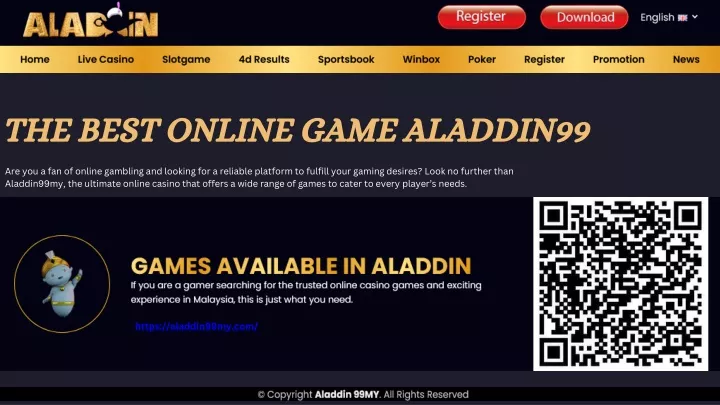 the best online game aladdin99