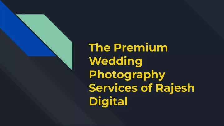 the premium wedding photography services