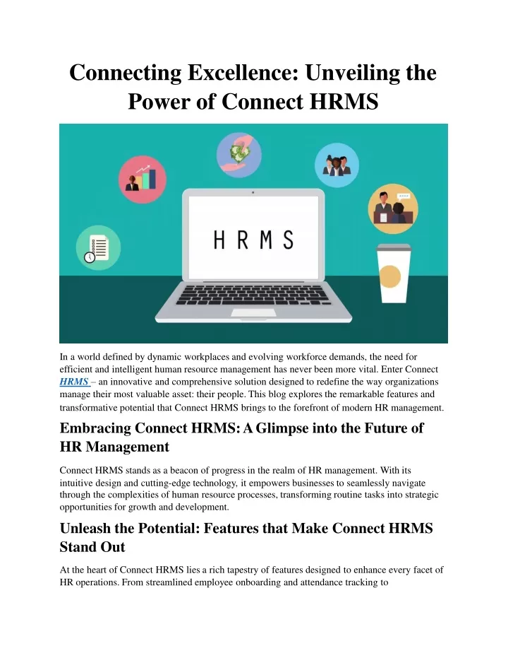 connecting excellence unveiling the power of connect hrms