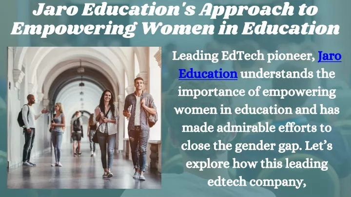 jaro education s approach to empowering women