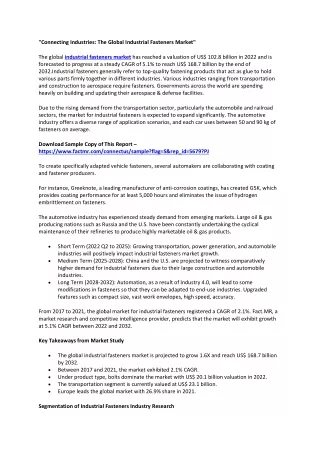 Industrial Fasteners Market