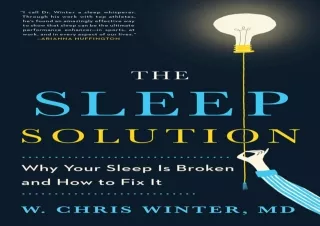 PDF BOOK DOWNLOAD The Sleep Solution: Why Your Sleep is Broken and How to Fix It