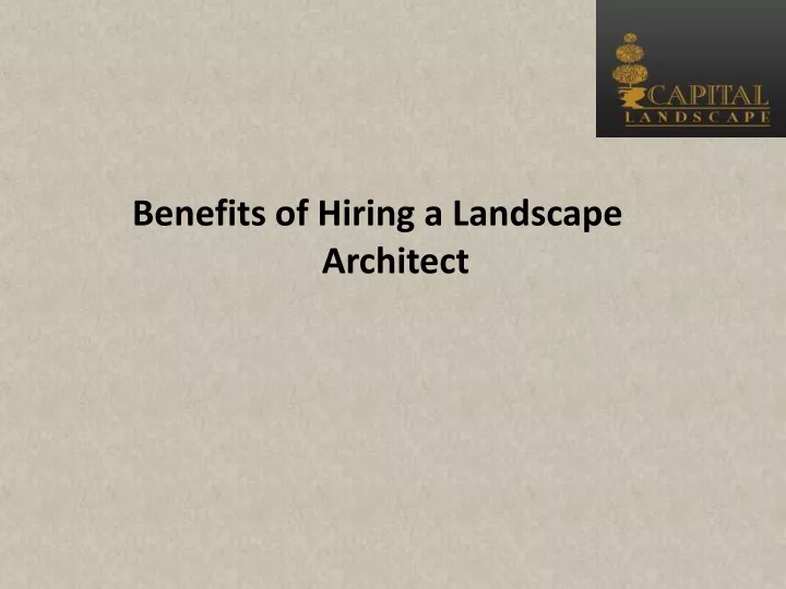 benefits of hiring a landscape architect
