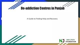 De-addiction Centres in Punjab