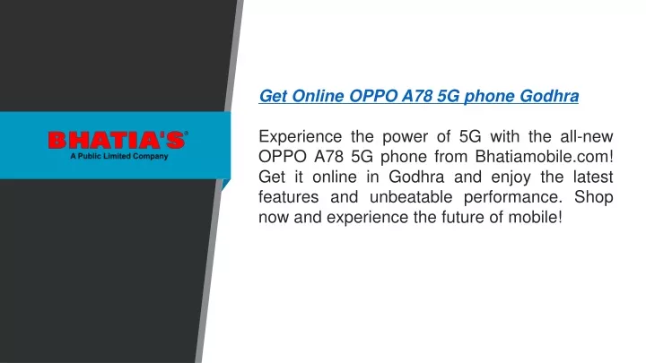 get online oppo a78 5g phone godhra experience