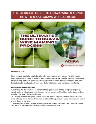 THE ULTIMATE GUIDE TO GUAVA WINE MAKING_ HOW TO MAKE GUAVA WINE AT HOME