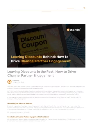 Leaving Discounts in the Past How to Drive Channel Partner Engagement