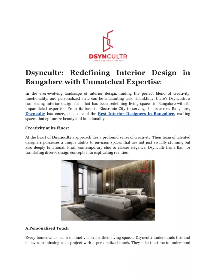 dsyncultr redefining interior design in bangalore