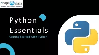 Python Essentials - Getting Started with Python