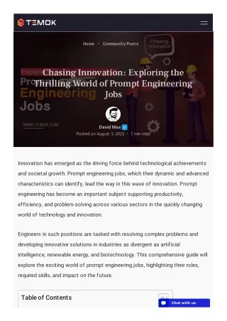 Chasing Innovation: Exploring the Thrilling World of Prompt Engineering Jobs