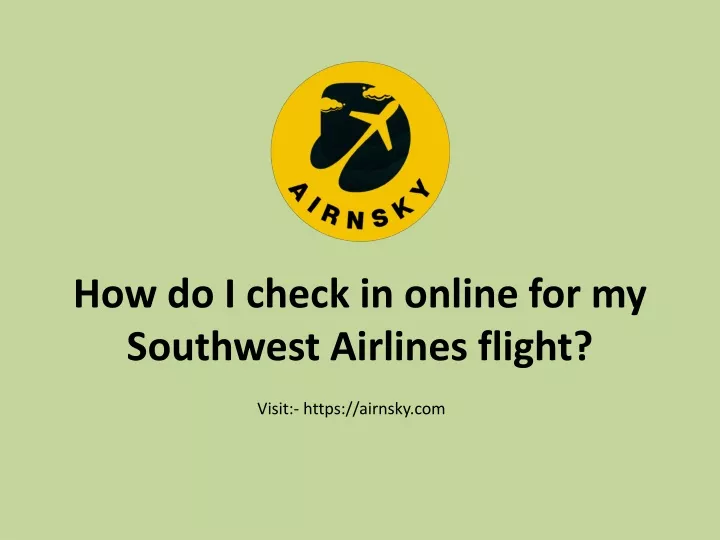 how do i check in online for my southwest