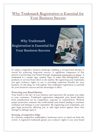 Why Trademark Registration is Essential for Your Business Success