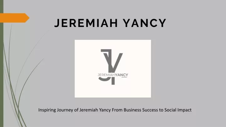 jeremiah yancy
