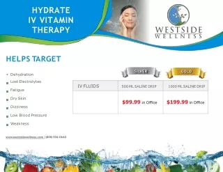 Dehydration Treatment IV at Home | Westside Wellness