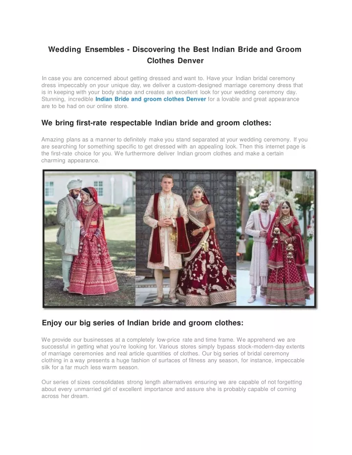wedding ensembles discovering the best indian